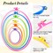 6 Pieces Plastic Embroidery Hoops Set and 16 Pieces Needles Plastic Circle Cross Stitch Hoop Ring 3.4 inch to 10.2 inch for Embroidery and Cross Stitch(Multicolor)